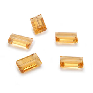 25pcs Adabele Austrian Faceted Rectangle Crystal Beads #5055, Golden Champagne, 14mm x 8mm, Hole ID 1.2mm, SSRT1428