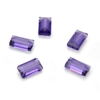 25pcs Adabele Austrian Faceted Rectangle Crystal Beads #5055, Tanzanite Purple, 14mm x 8mm, Hole ID 1.2mm, SSRT1426