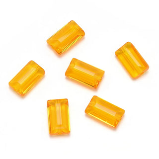 25pcs Adabele Austrian Faceted Rectangle Crystal Beads #5055, Light Topaz Yellow, 14mm x 8mm, Hole ID 1.2mm, SSRT1408
