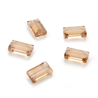 25pcs Adabele Austrian Faceted Rectangle Crystal Beads #5055, Silver Champagne, 14mm x 8mm, Hole ID 1.2mm, SSRT1429
