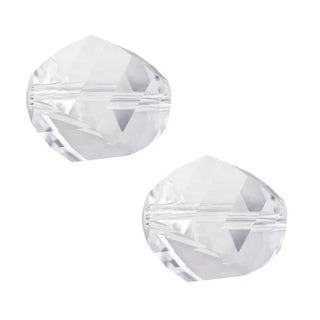 24pcs Adabele Austrian Faceted Helix Spiral Irregular Crystal Beads #5020, Crystal Clear, 6mm, Hole ID 1mm, SSH-601