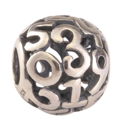 1pc x Sterling Silver I Love Numbers Math Genius Bead Fits Pandora Biagi Troll Chamilla European Charm #EC270