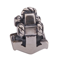 1pc x Sterling Silver Sea Anchor Faith Strength Stability Charm Fits Pandora Biagi Troll Chamilla European Charm #EC388