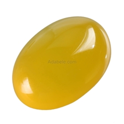 2pcs x Natural Yellow Agate Translucent  Oval Cabochon Flatback Semi-precious Gemstone Cabochon 18x13mm or 0.71