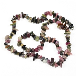 Top Quality Natural Watermelon Tourmaline Gemstones Smooth Chips Beads Free-form Loose Beads ~8x5mm beads  (1 strand, ~33