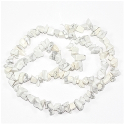 Top Quality Natural White Howlite Gemstones Smooth Chips Beads Free-form Loose Beads ~8x5mm beads  (1 strand, ~33") GZ1-6