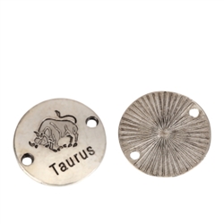 5 x Taurus Horoscope Zodiac Charms 23mm Antique Silver Tone  #MCZ237