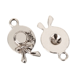 10 x Cute Hat Charms 22x15mm Antique Silver Tone  #MCZ305