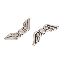 20 x Wing Charms 15x5mm Antique Silver Tone  #MCZ365