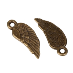 20 x Magic Feather Charms 8x6mm Antique Bronze Tone  #MCZ379