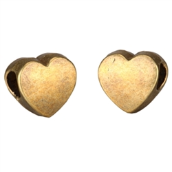 5 x Heart Love Charms 10mm Antique Bronze Tone  #MCZ438