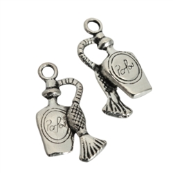 20 x Magic Bottle Charms 17x11mm Antique Silver Tone  #MCZ564