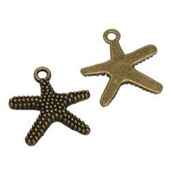 10 x Sea Star Charms 19x17mm Antique Bronze Tone  #MCZ602