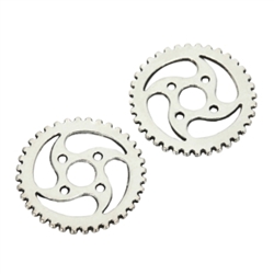 20 x Wheel Charms Connector 23mm Antique Silver Tone  #MCZ616