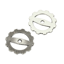 20 x Wheel Charms 20mm Antique Silver Tone  #MCZ620