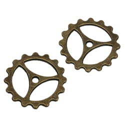 20 x wheel Charms 22mm Antique Bronze Tone  #MCZ623