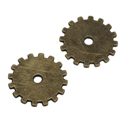 20 x Wheel Charms 20mm Antique Bronze Tone  #MCZ635