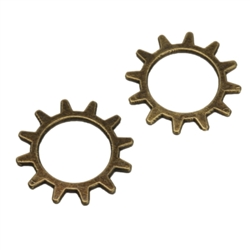 20 x Wheel Charms 20mm Antique Bronze Tone  #MCZ691