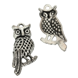 10 x Owl King Charms 33x12mm Antique Bronze Tone  #MCZ697