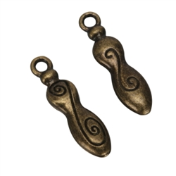 20 x Peanut Charms 17x5mm Antique Bronze Tone  #MCZ723