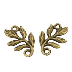 20 Leaf Charms 14x9mm Antique Bronze Tone #MCZ746