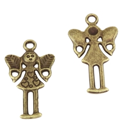 20 Love Angel Charms 20x14mm Antique Bronze Tone #MCZ808