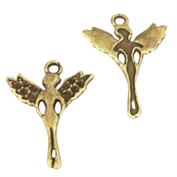 20 Cute Fairy Charms 20x16mm Antique Bronze Tone #MCZ816