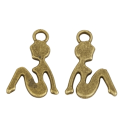 20 Sexy Lady Charms 13x10mm Antique Bronze Tone #MCZ854