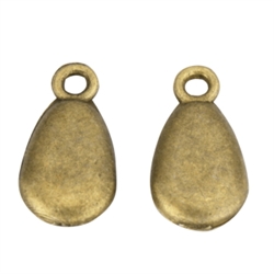 20 Rain Drop Charms 12x8mm Antique Bronze Tone #MCZ858