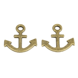 20 Anchor Charms 16mm Antique Bronze Tone #MCZ894