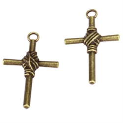 10 x Faith Charms 35x15mm Antique Bronze Tone  #MCZ950