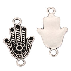 20 x Cute Hand Charms 21x16mm Antique Silver Tone  #MCZ969