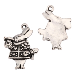 20 x Cute Christmas Hippo Charms 20x15mm Antique Silver Tone  #MCZ989