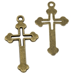 20 x Faith Charms 25x15mm Antique Bronze Tone  #MCZ996