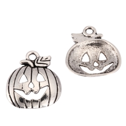 10pcs Cute Pumpkin Charms 16mm Antique Silver Tone  #MCZ1156