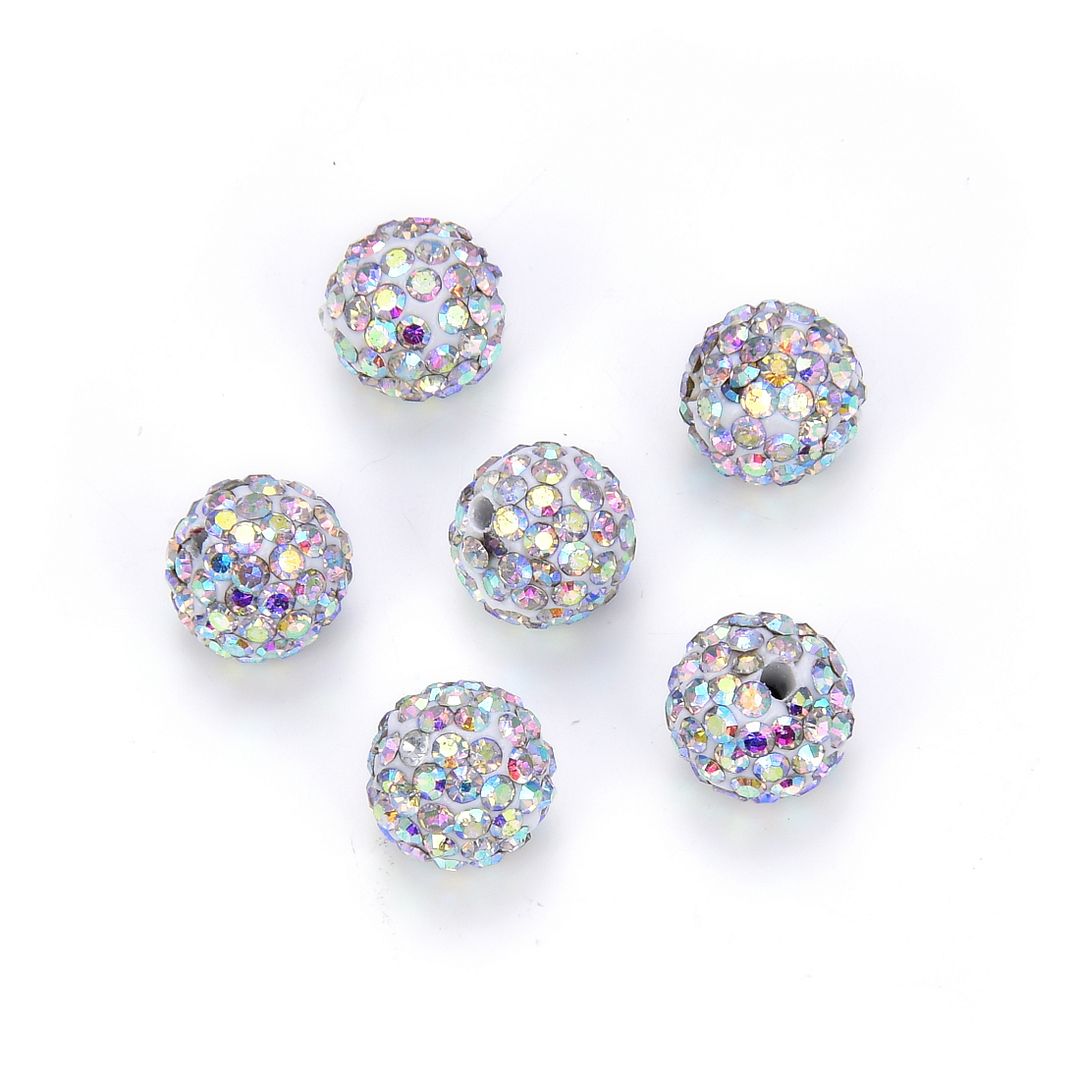 Beads & Charms - Rhinestone Pave Beads