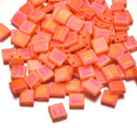 10g Miyuki Full Tila Square Seed Beads 5x5mm, Matte Rainbow Orange (TL-406FR)