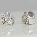 1pc Real 925 Sterling Silver Best Mom Golden Heart Charm, Compatible with Pandora All Other Charm Bracelet, EC4-B11