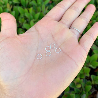 20pcs 925 Sterling Silver Open Jump Rings, 0.7mm/21 Gauge, Size Selections: 4mm/6mm/8mm/10mm