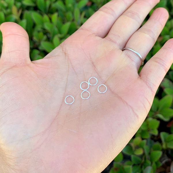 20pcs 925 Sterling Silver Open Jump Rings, 0.7mm/21 Gauge, Size Selections: 4mm/6mm/8mm/10mm