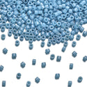7.5g Miyuki Delica 11/0 Seed Beads, Glazed Luster Turquoise Blue DB218