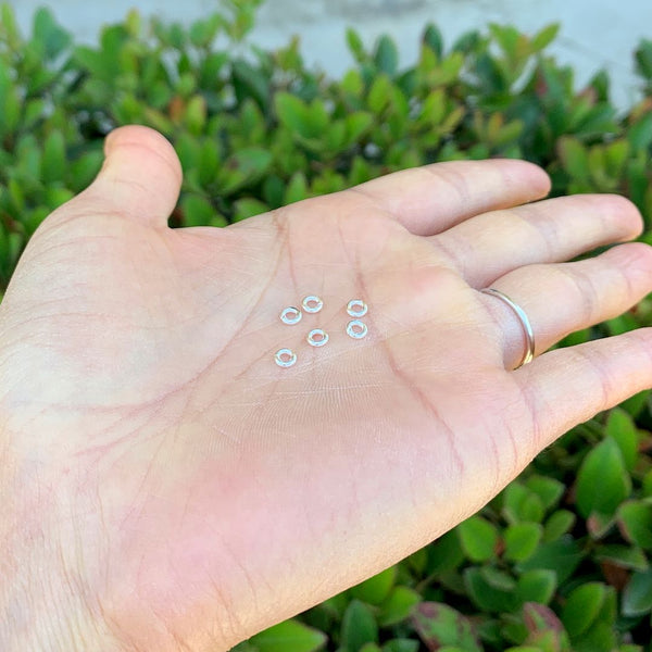 20pcs 925 Sterling Silver Open Jump Rings, 1mm/18 Gauge, Size Selections: 4mm/6mm/8mm/10mm/12mm