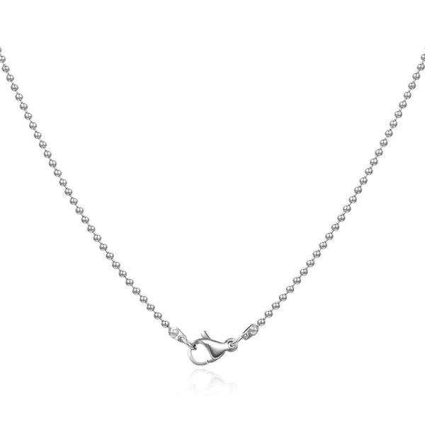 5pcs 304 Stainless Steel 1.2mm Beaded Ball Chain Necklaces (18 Inch/20 Inch/22 Inch)