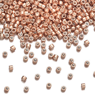7.5g Miyuki Delica 11/0 Seed Beads, Opaque Galvanized Muscat DB434