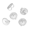 10pcs 925 Sterling Silver Large Push Butterfly Earring Backs, Tarnish Resistant Rhodium Plated, Earnut Replacement, 9mm, SS331-3