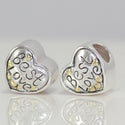 1pc Real 925 Sterling Silver Best Love Golden Heart Bead Charm, Compatible with Pandora All Other Charm Bracelet, EC4-B12