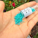 7.5g Miyuki Delica 10/0 Tube Seed Beads, Opaque Turquoise Green DBM729