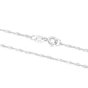 1pc 925 Sterling Silver Singapore Link Chain Necklace, 1.2mm, Length Selections: 18 inch/20 inch/22 inch