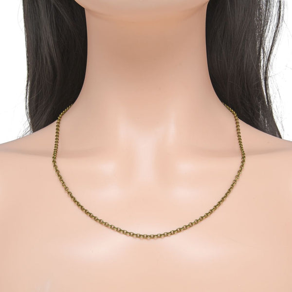 33 Feet Oval Ring Rolo Cable Chain Link, Unfinished,  Antique Bronze Plated Copper, Chain Width Selections: 2.5mm/3mm/3.3mm