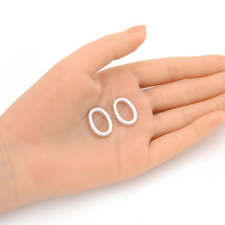 1pc 925 Sterling Silver Carabiner Jewelry Clasp, Push Open Connector, Size Selections: 10x7mm, 17x11mm, 20x14mm